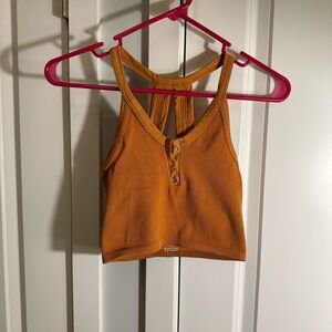 Free People Movement Henley Crew Crop Top